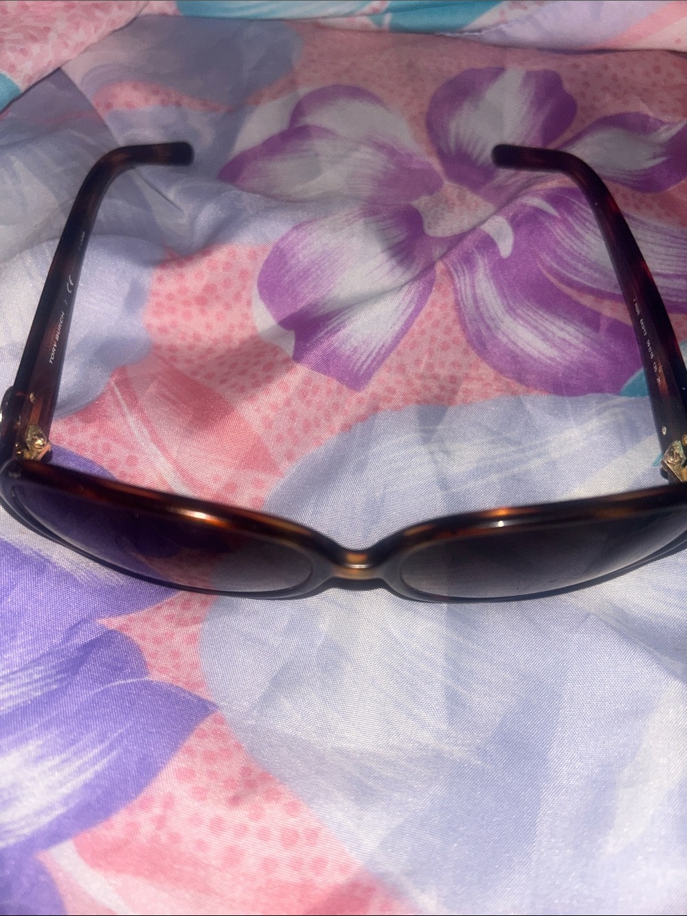 Tory Burch Tortoiseshell Brown Sunglasses with Dark Lenses